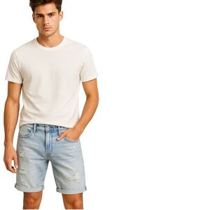 Men’s &Denim by H&M Shorts Size 30 Slim Fit Low Waist Button Fly Bermuda Cuffed